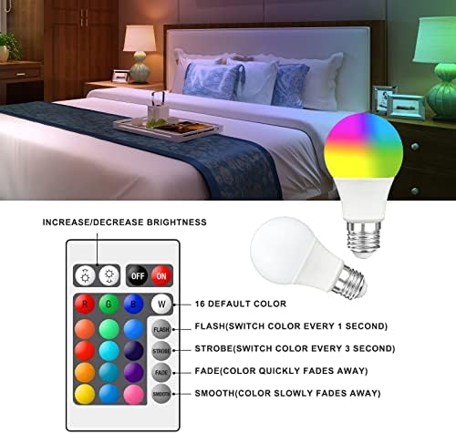 TOTAUoso RGBW Lâmpada LED, traje para 220V, lâmpada de lâmpada de lâmpada de alteração de cor Recurso de 1000 lm e27