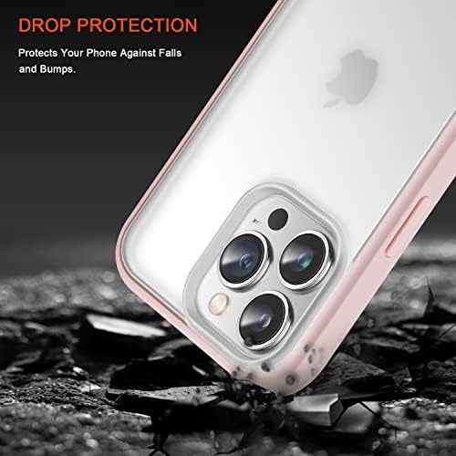 Tendlin Compatível com iPhone 13 Pro Case Translúcida fosca de costas com um para -choques de silicone macio estojo confortável