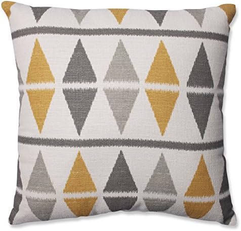 Travesseiro perfeito ikat argyle birch cadeira almofadas, 16 x 15,5, cinza 2 contagem