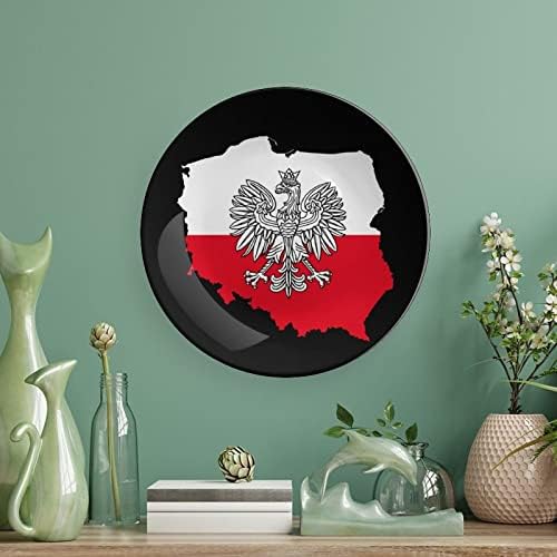 Placas decorativas de placa decorativa de bandeira polonesa com estandes de exibição para decoração de casamento em casa