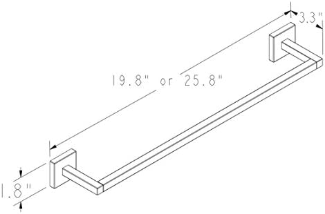 Gengibre 5203/sn lineal barra de toalha de 24 polegadas 5203, níquel de cetim