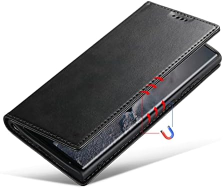 Caice da carteira de Yagelang para Samsung Galaxy S23 Ultra, Caixa de telefone magnética de fólio de fólio de couro PU premium