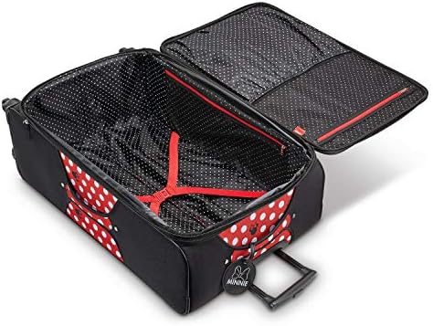 Bagagem American Tourister Disney Softside com rodas giratórias, pontos de mouse da Minnie, conjunto de 2 peças