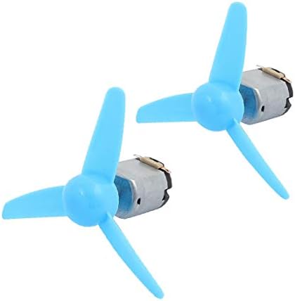 X-DREE 2PCS DC 5V 0,13A 8500RPM MODELO MOTOR DE ARIGAÇÃO 3 VANES 80MM MOTOR AZUL DIA