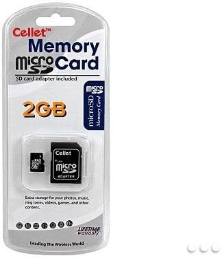 CELLET MICROSD 2GB Memory Card para Motorola Rokr Z6 Duo Phone com adaptador SD.