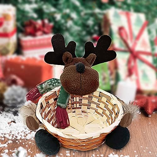 Yiisu 2nnpkp Christmas Candy Storage Storage Decoration Papai Noel Cesto de Armazenamento Presente Grande
