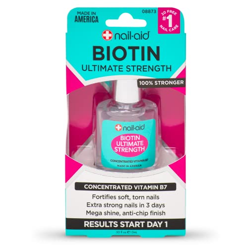 Biotin Ultimtimate Força - Tratamento e Fortalecedor de unhas - Clear, 0,55 fl oz