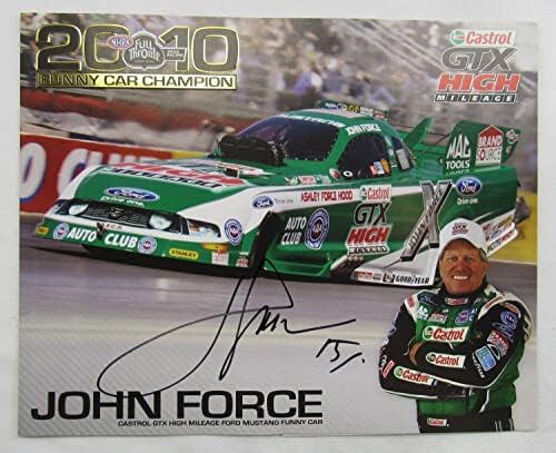 John Force assinado Autograph 8x10 foto xv - fotos esportivas extremas autografadas