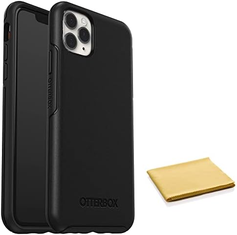 Caso da série de simetria Otterbox para iPhone 11 Pro Max - Inclui limpeza de pano - embalagem ecológica - preto