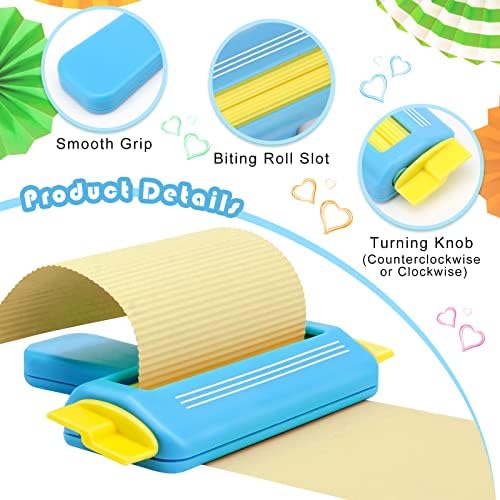 Papel Crimper for Crafts, Anglekai Paper Crimper Tool Craft Paper Tool Ferramenta para fazer o Wave Shaper Paper Crimper para DIY Arts Crafts