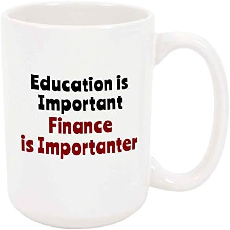 Finanças é uma caneca de café importante, ações de investidores de investidores que investem presentes