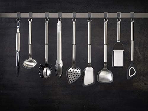 Rösle 10637 Pan/Wok Silicone Spoon, cor de prata/preto
