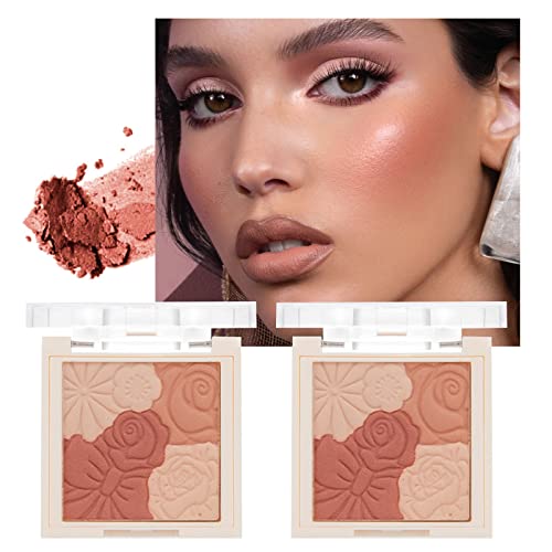 Peach floresce Fixação natural de Candy Hard Candy 2pc Destacando uma placa Pétalas em relevo Pétalas de maquiagem Diário Uso