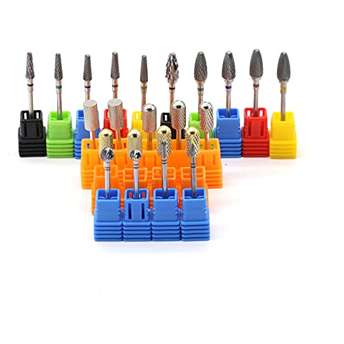 Xucus 10pcs/saco de drill bits Profissional Manicure e pedicure Bits de unhas de moagem elétrica para moagem para exercícios elétricos -