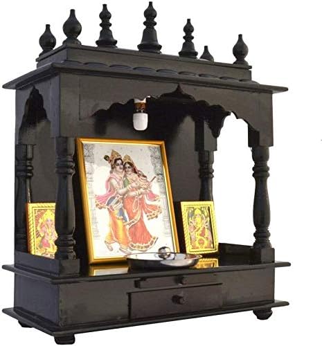 Homecrafts Home Temple/Pooja Mandir/Templo de Madeira/Templo para Casa/Mandap-Medium7