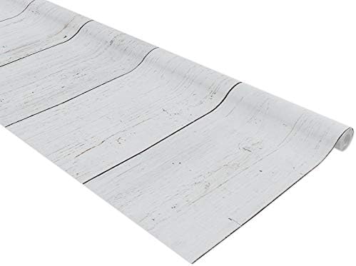 Papel da prancha de avisos inabaláveis, papel resistente ao desbotamento para decoração da sala de aula, 48 ”x ​​50 ', shiplap branco,