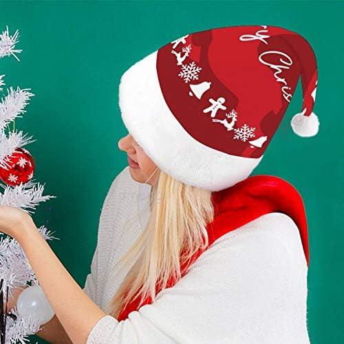 Chapéu de Papai Noel de Natal, Feliz Natal de Natal Chapéu de Férias para Adultos, Unisex Comfort Chapéus de Natal para Festive