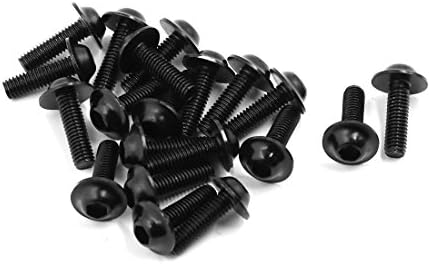 UXCELL 20 PCS BLACK LIGOLO MOOLO MOTORAGEM FEXENER M6 PACK PACKS DE PARAFUS