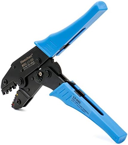 Heschen Ratchet Crimper Plier Ly-03C Terminais isolados Ferramentas de crimpagem Uso para 0,5-6 mm² azul