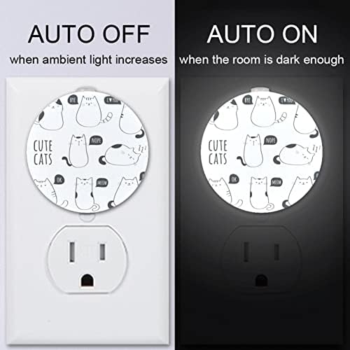 2 Pack Plug-in Nightlight LED Night Light White Japan Japão Lucky Gats Kitte