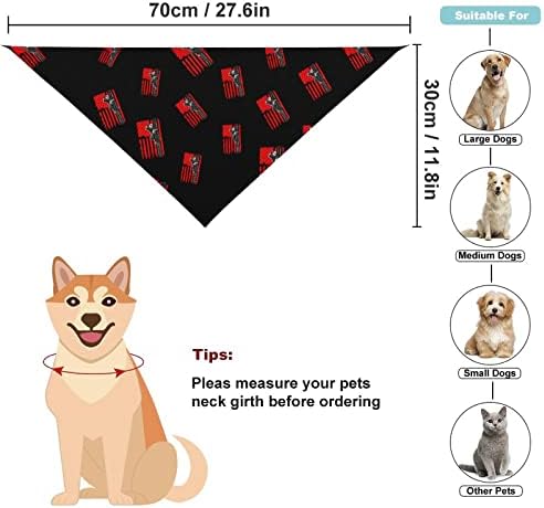 American Red Lineman Funny Pet Scondf Triangular Bibs para cães Decoração de acessórios de lenço impresso