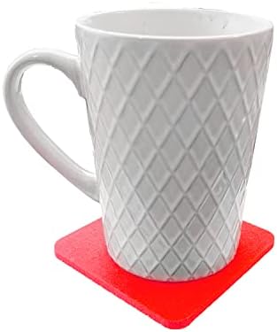 Jalousie Square Felt Coasters - 8 pacote - Multi -Color - Lã Blend Felt - Super absorvente resistente à mancha - extra que