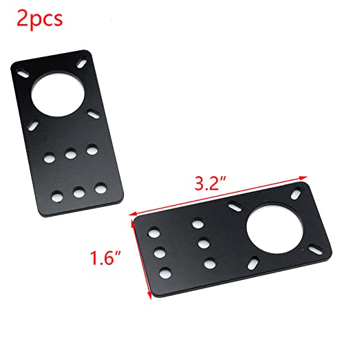 Placa de alumínio fixo da placa fixa de alumínio da placa fixa 2pcs de 2pcs Adequação para NEMA 17 motores de passo/impressora linear/cnc 3D CNC 3D