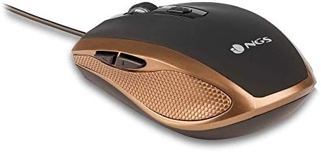 NGS Tick Gold - Mouse com fio óptico 800/1600DPI USB, ouro