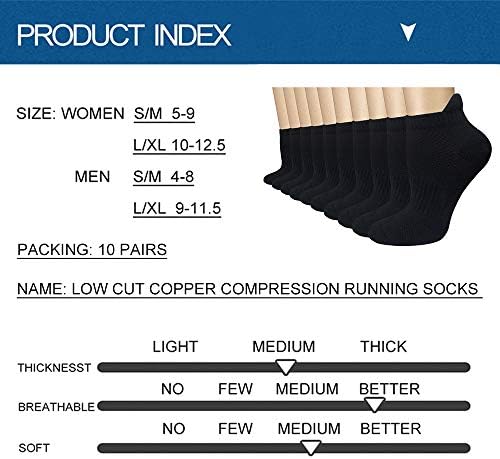 Meias de compressão de cobre ISEASOO para meias de fascite plantar de circulação e mulher-meias de fascite por corrida atlética