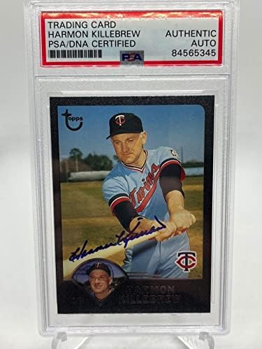 Harmon Killebrew 2003 Topps Aposentado Signature Edition Assinado Autograph PSA DNA - Cartões autografados de Baseball selecionados