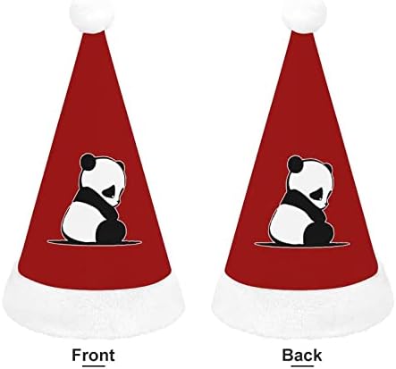 Sad Panda Christmas Hat Soft Pray Papai Noel Cap Funny Beanie para a Festa Festiva do Ano Novo de Natal
