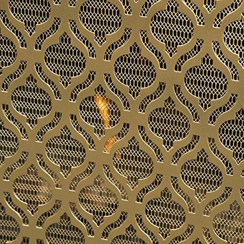 Christopher Knight Home Elmer Painel único Painel Iron Fireplace Screen, ouro