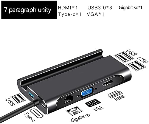 Estação de docking WSSBK tipo C USB C Hub USB Hub para USB 3.0 HD Adaptador F3 Dock RJ45 Splitter USB