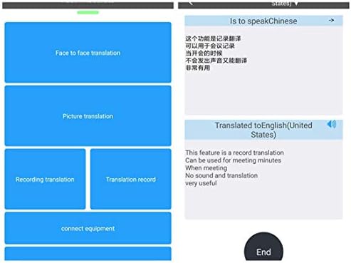 Duas Easy Trans Smart Language Disposition Dispositivo eletrônico Voz de bolso Bluetooth 52 Idiomas para conhecer o aprendizado