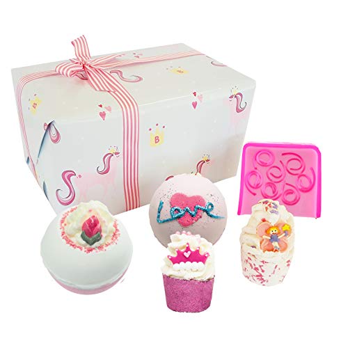 Cosméticos de bombas Sprinkle of Magic Made Bath Bath e Body Gift Pack, contém 5 peças, com temas mágicos de princesa unicórnio,