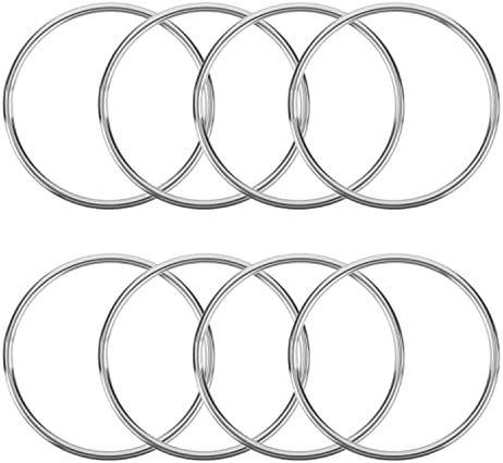 JUTAGoss Aço inoxidável o anel de 80 mm/3,15 polegadas diâmetro externo de 4 mm de espessura de espessura anéis redondos soldados