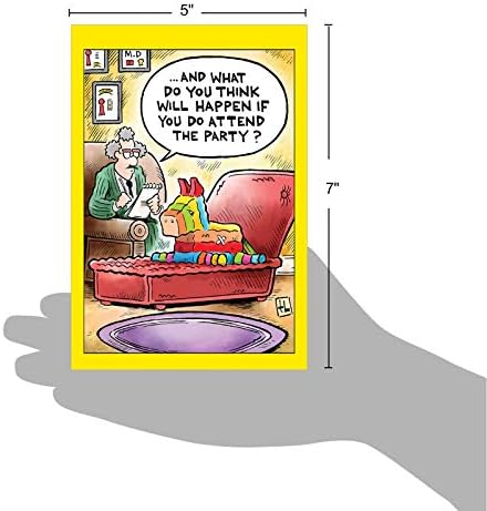 Nobleworks - 1 Cartons engraçados de cartão de aniversário - Huilious Comic Humor, NOTECARD COM ENVELOPE - PINATA TERAPIA
