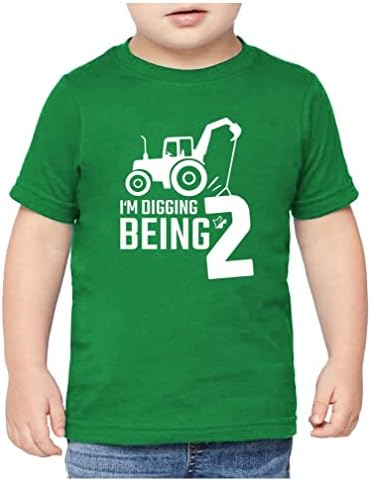 TSTARS 2ª camisa de aniversário de 2 anos de menino Camisas de construção para crianças pequenas para crianças pequenas