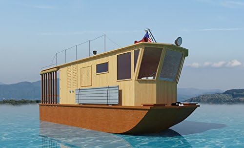 Ou seja, Planos de casa de barco 21 'DIY Pontoon House Boat Building Plan Construir seu próprio