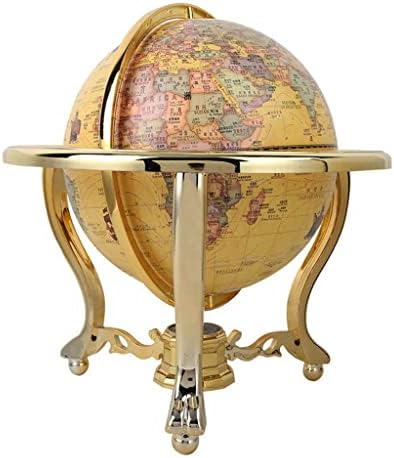 N/A Antique Globe Gift Office Desk Decor Tool Crafts de ensino com Compass 720 Graus Reading World Globe