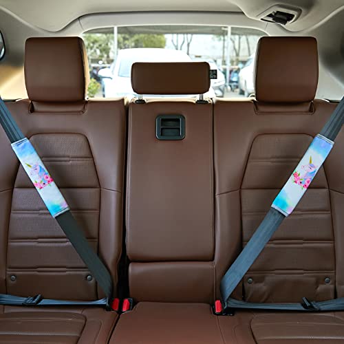 Tampas de cinto de segurança de carro Bienbee para crianças 2 pacotes de cinto de segurança Cushion Unicorn Car Seat talps Tampa