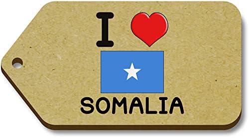 Azeeda 10 x 'eu amo a Somália' 66mm x 34mm Tags de presente