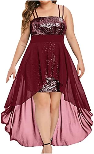 Vestidos para mulheres moda de forma plus size lantejão de lantejoulas de espaguete de espaguete com mangas brilho mini vestido