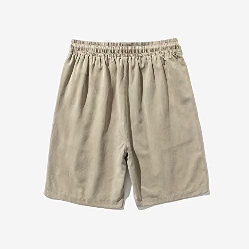 Calças Capri para shorts masculinos de 3/4 de lounge com bolsos grandes e altos shorts para o treino de treino em casa