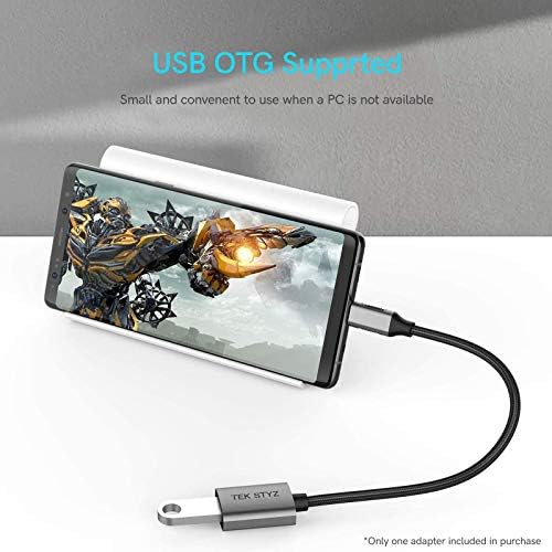 O adaptador TEK Styz USB-C USB 3.0 funciona para o Samsung Galaxy S20 Fan Edition OTG Tipo-C/PD Male USB 3.0 Feminino Converter.