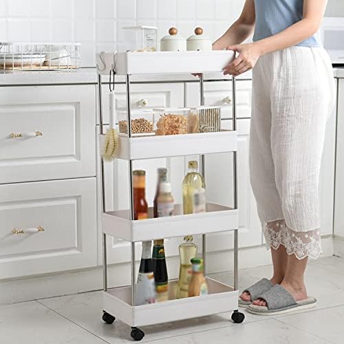 Prateleira organizadora/prateleira unidade de estante nova 3/4 camada movetable rack de armazenamento banheiro cozinha banheiro de slids slids slides slishel sheld shelfle wheels space salvando organizador prateleira multiuso prateleiras (cor: a-4