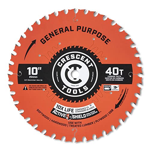 Lâmina de serra circular crescente 10 '' x 40 dente propósito geral