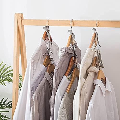 Kleverise 8 PCS Space Saving Closet Hanger Connector Extender Organizadores - Conexões de extensão do cabide do espaço de maravilhas e odoras - Roupas Magic Magic Cascading Band