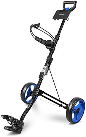 Serenelife Golf Push Cart - Rolo de caminhada dobrável leve