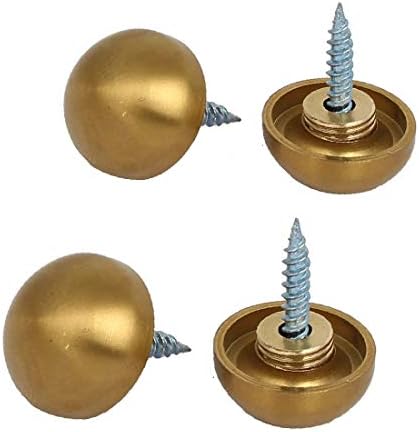 X-Dree Banheiro 304 Aço inoxidável Cúpula de cabeça abobadada Tampa de parafuso pregos de 20 mm dia 4pcs (El 'Casquillo